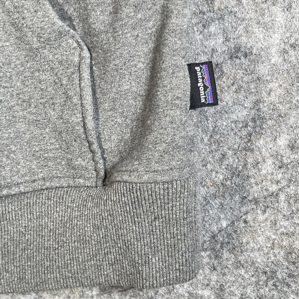 Patagonia Uprisal Hoodie Men Medium Gray P-6 Horizons Logo Pullover Sweatshirt - Picture 11 of 12